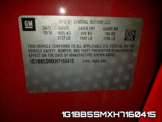 1G1BB5SMXH7160415 фото 2
