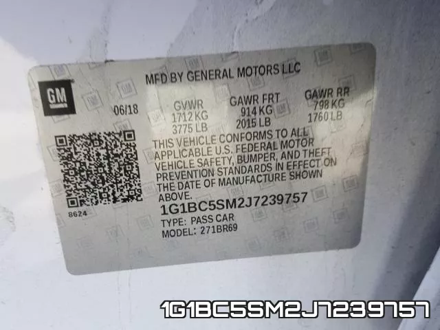 1G1BC5SM2J7239757 фото 2