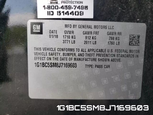 1G1BC5SM8J7169603 фото 2