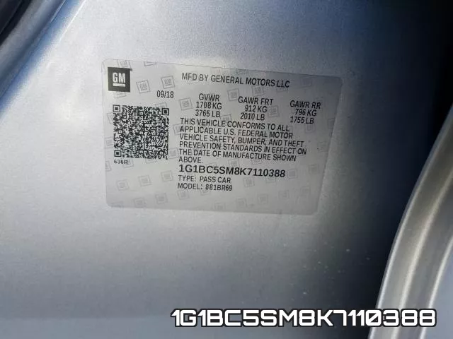 1G1BC5SM8K7110388 фото 2