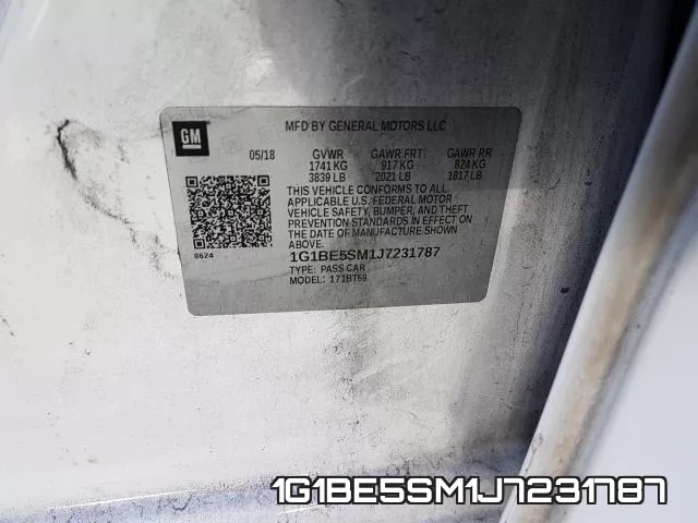 1G1BE5SM1J7231787 фото 2