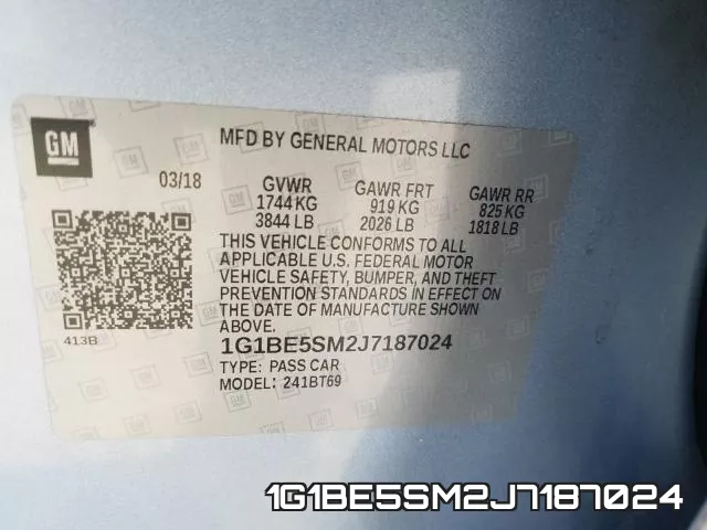 1G1BE5SM2J7187024 фото 2