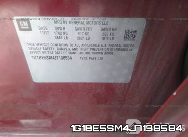 1G1BE5SM4J7138584 фото 10