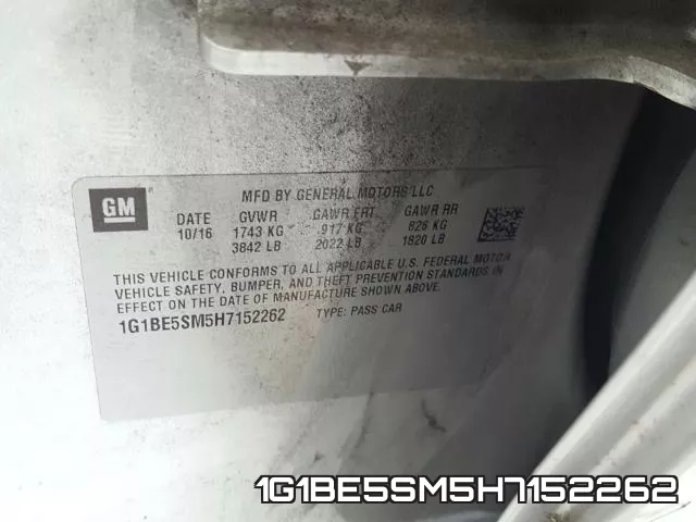 1G1BE5SM5H7152262 фото 2