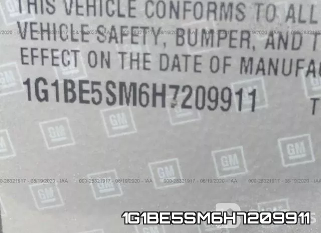 1G1BE5SM6H7209911 фото 10