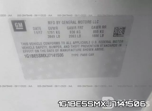 1G1BE5SMXJ7141506 фото 10