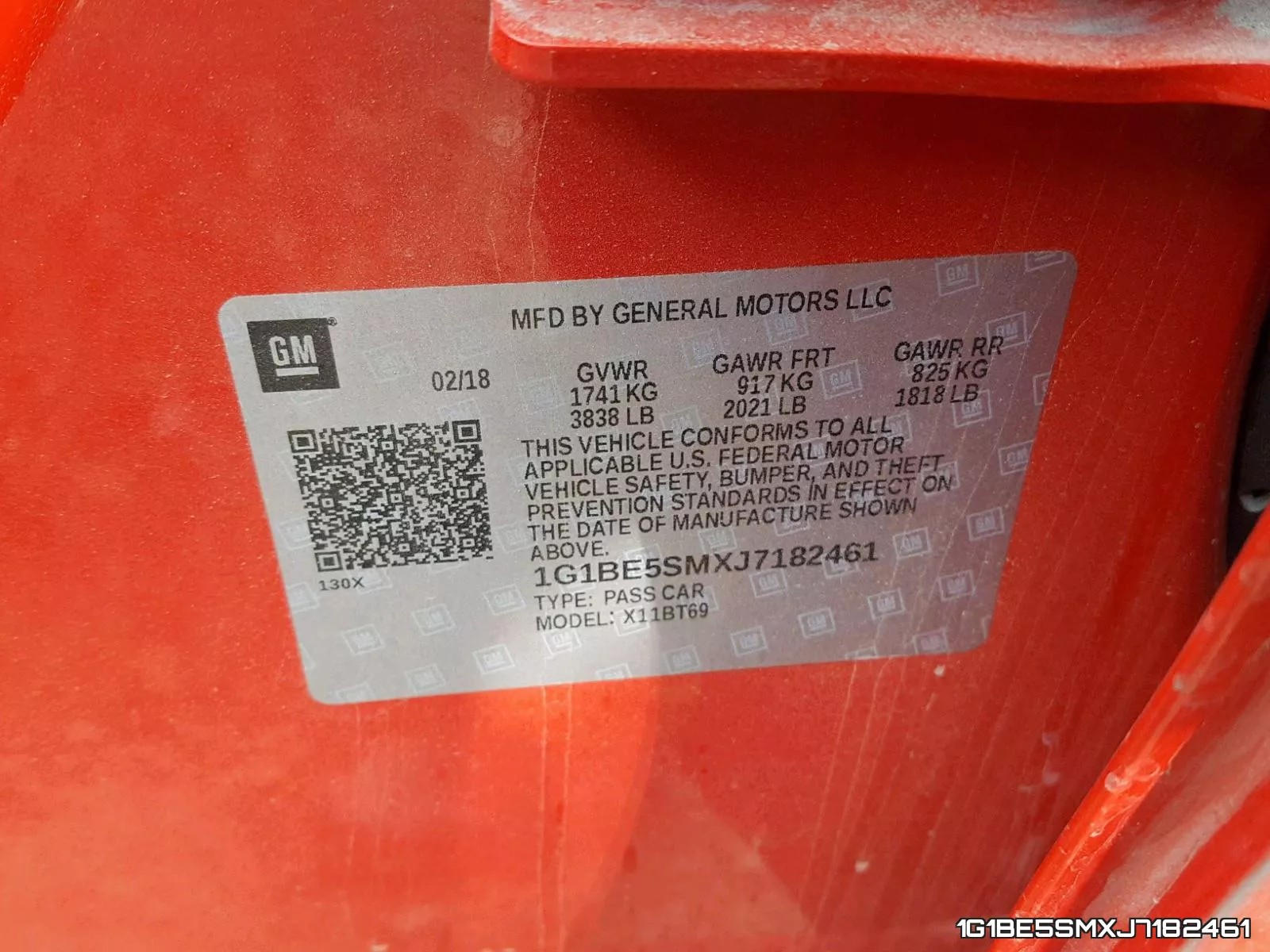 1G1BE5SMXJ7182461 фото 2