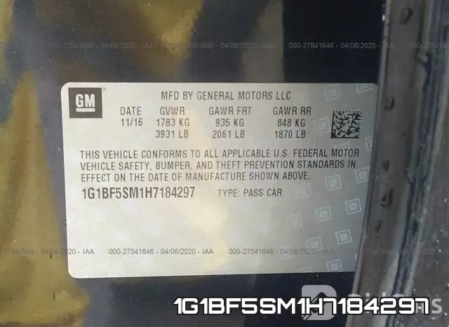 1G1BF5SM1H7184297 фото 9