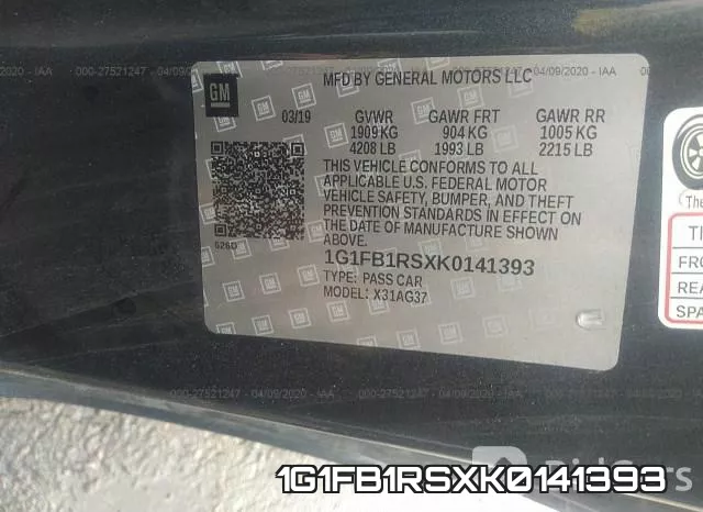 1G1FB1RSXK0141393 фото 10