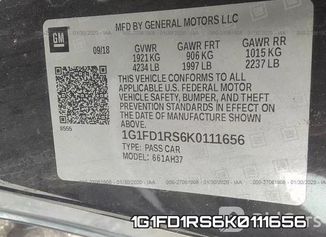 1G1FD1RS6K0111656 фото 10