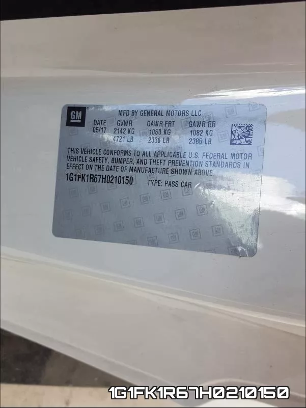 1G1FK1R67H0210150 фото 2