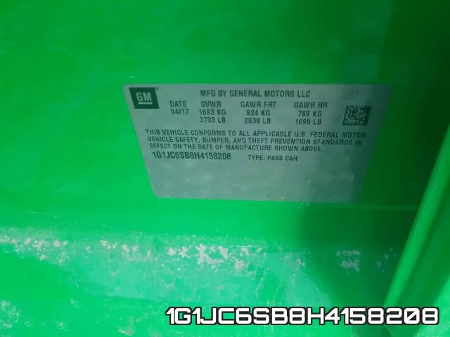 1G1JC6SB8H4158208 фото 2