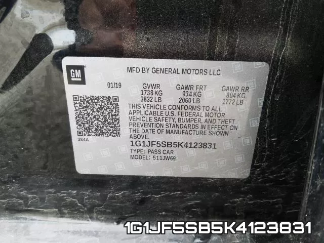 1G1JF5SB5K4123831 фото 2