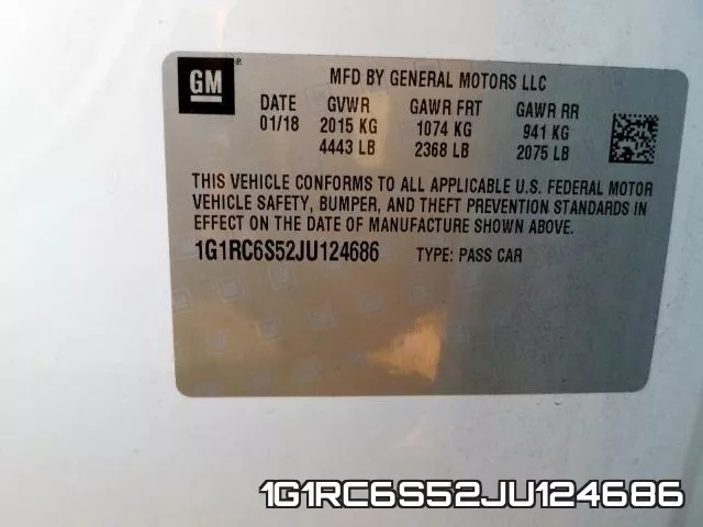 1G1RC6S52JU124686 фото 2