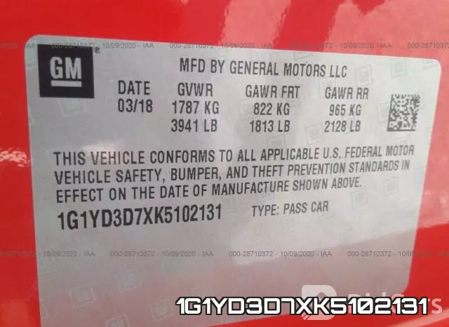 1G1YD3D7XK5102131 фото 10