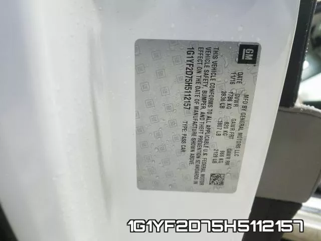 1G1YF2D75H5112157 фото 2
