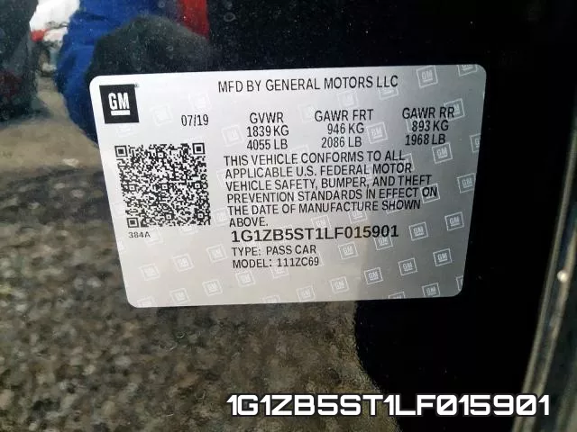 1G1ZB5ST1LF015901 фото 2
