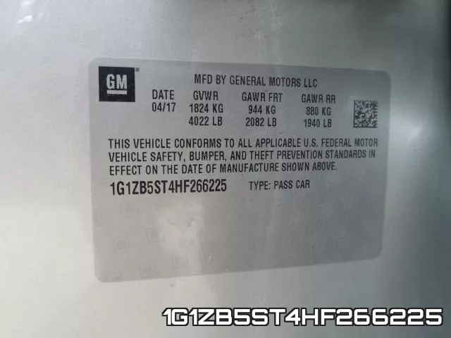 1G1ZB5ST4HF266225 фото 2