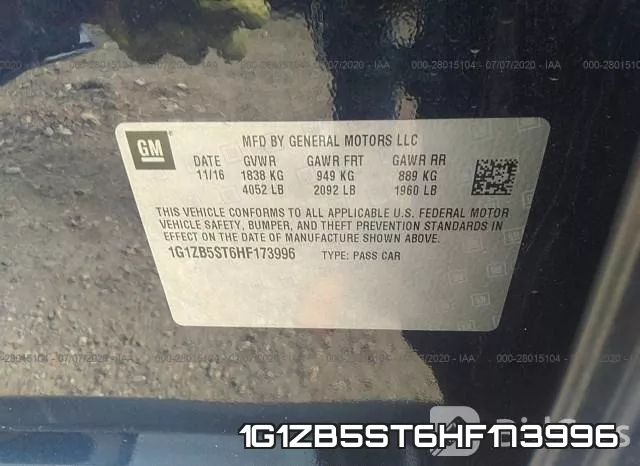 1G1ZB5ST6HF173996 фото 10