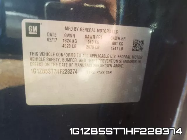 1G1ZB5ST7HF228374 фото 2