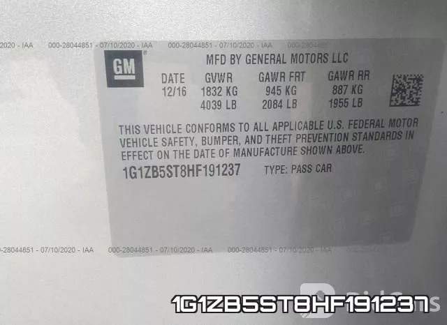 1G1ZB5ST8HF191237 фото 10
