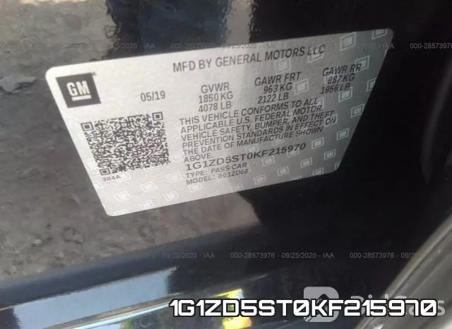 1G1ZD5ST0KF215970 фото 10