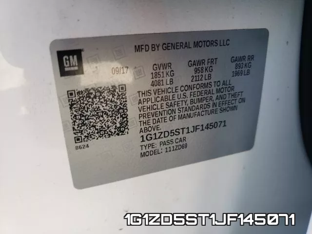 1G1ZD5ST1JF145071 фото 2
