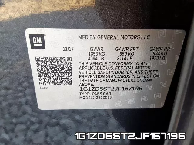 1G1ZD5ST2JF157195 фото 2