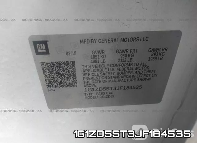 1G1ZD5ST3JF184535 фото 10