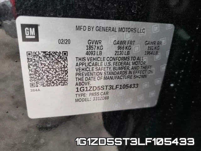 1G1ZD5ST3LF105433 фото 2