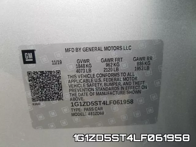 1G1ZD5ST4LF061958 фото 2