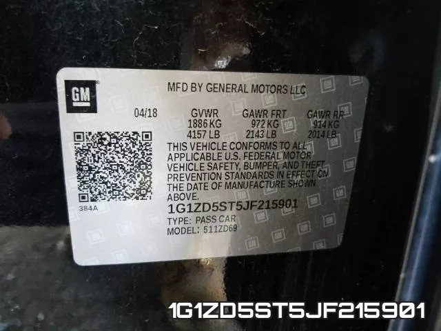 1G1ZD5ST5JF215901 фото 2