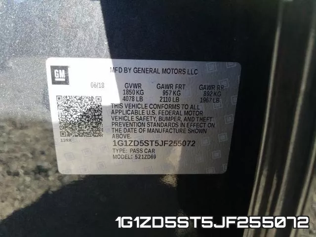1G1ZD5ST5JF255072 фото 2