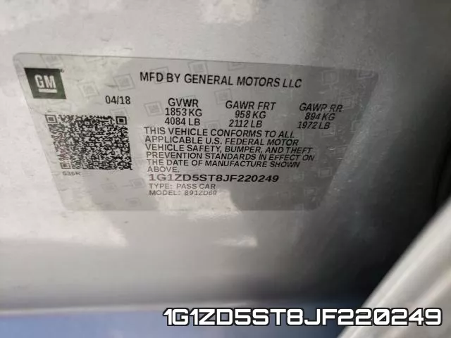 1G1ZD5ST8JF220249 фото 2