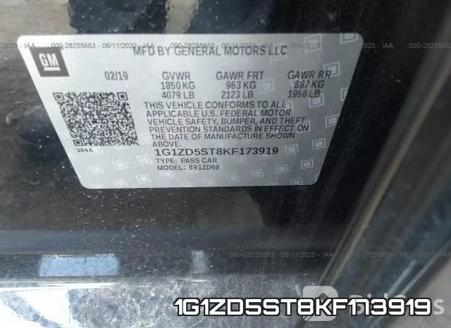 1G1ZD5ST8KF173919 фото 10