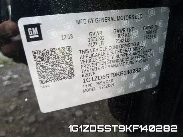 1G1ZD5ST9KF140282 фото 2
