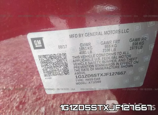 1G1ZD5STXJF127667 фото 10