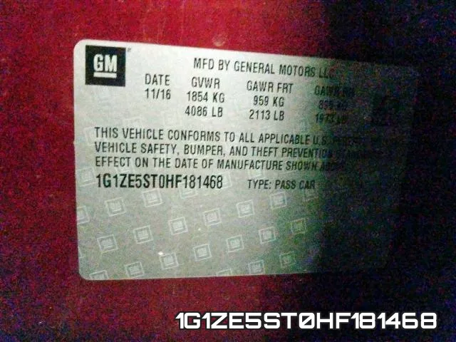 1G1ZE5ST0HF181468 фото 2