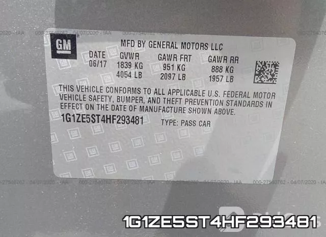 1G1ZE5ST4HF293481 фото 10