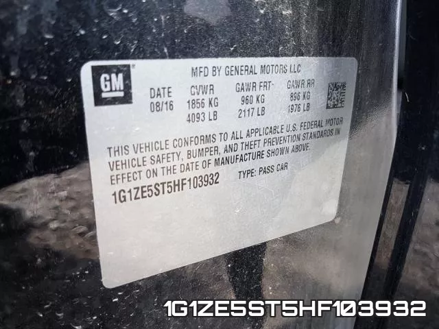 1G1ZE5ST5HF103932 фото 2