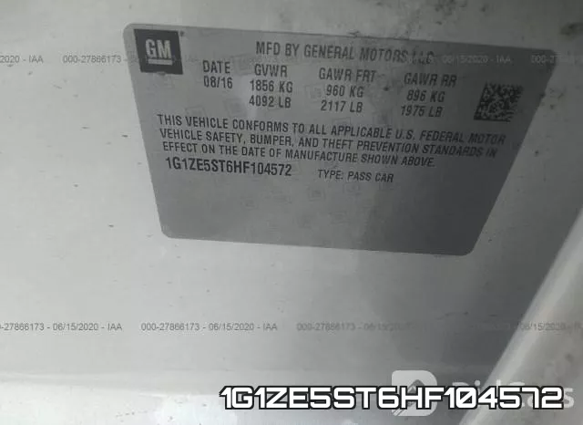1G1ZE5ST6HF104572 фото 10