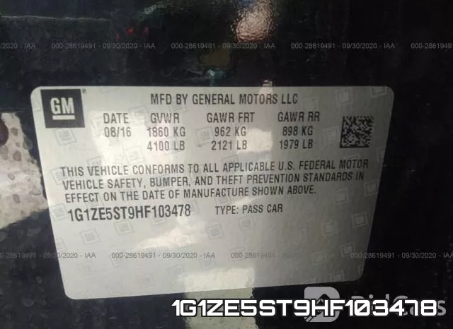 1G1ZE5ST9HF103478 фото 10