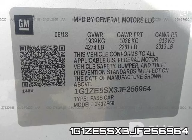 1G1ZE5SX3JF256964 фото 10