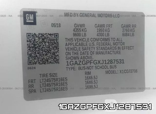 1GAZGPFGXJ1287531 фото 10