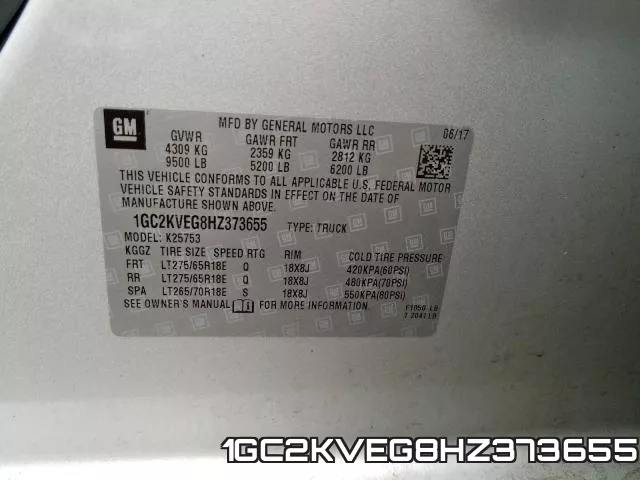 1GC2KVEG8HZ373655 фото 2