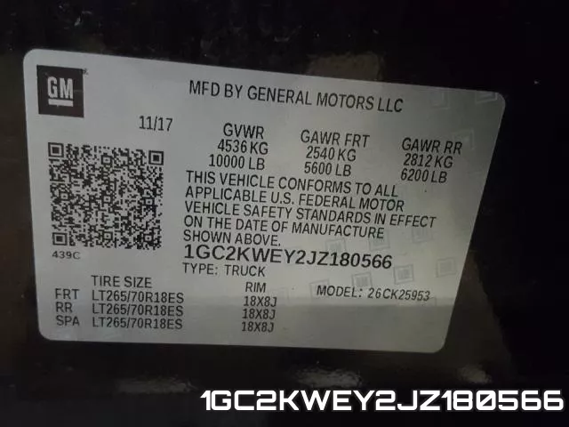 1GC2KWEY2JZ180566 фото 2