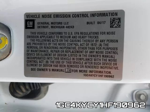 1GC4KYCY1HF190962 фото 2
