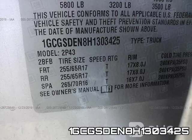 1GCGSDEN8H1303425 фото 10
