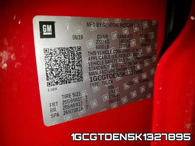 1GCGTDEN5K1327895 фото 2