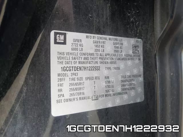 1GCGTDEN7H1222932 фото 2